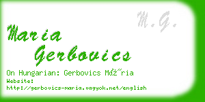 maria gerbovics business card